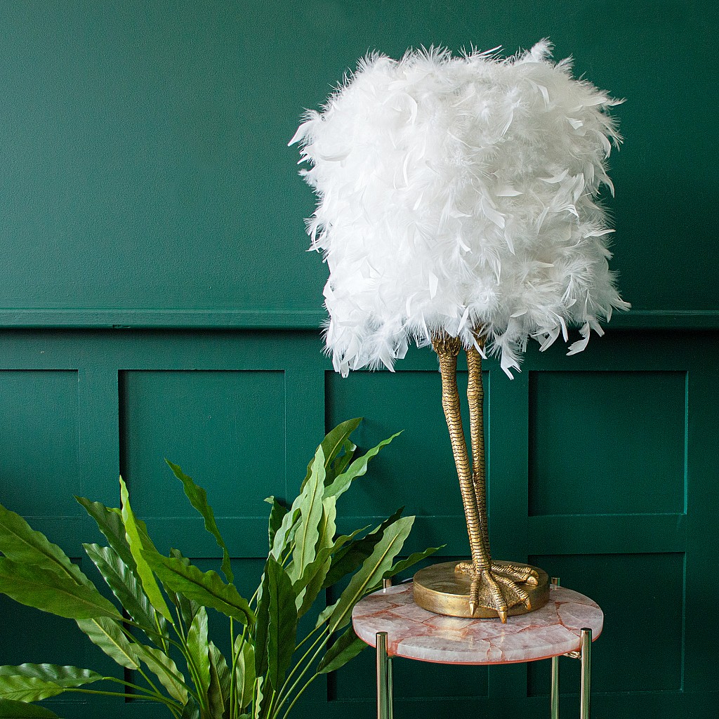 Ruffled Feather Table Lamp