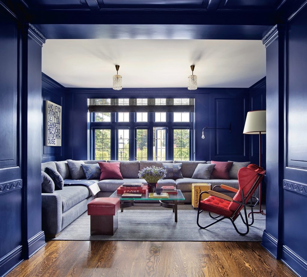Classic Blue: Media Room