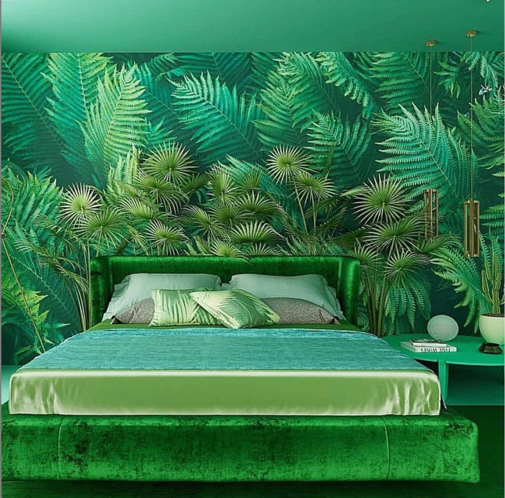 Monochromatic Bedrooms: Green