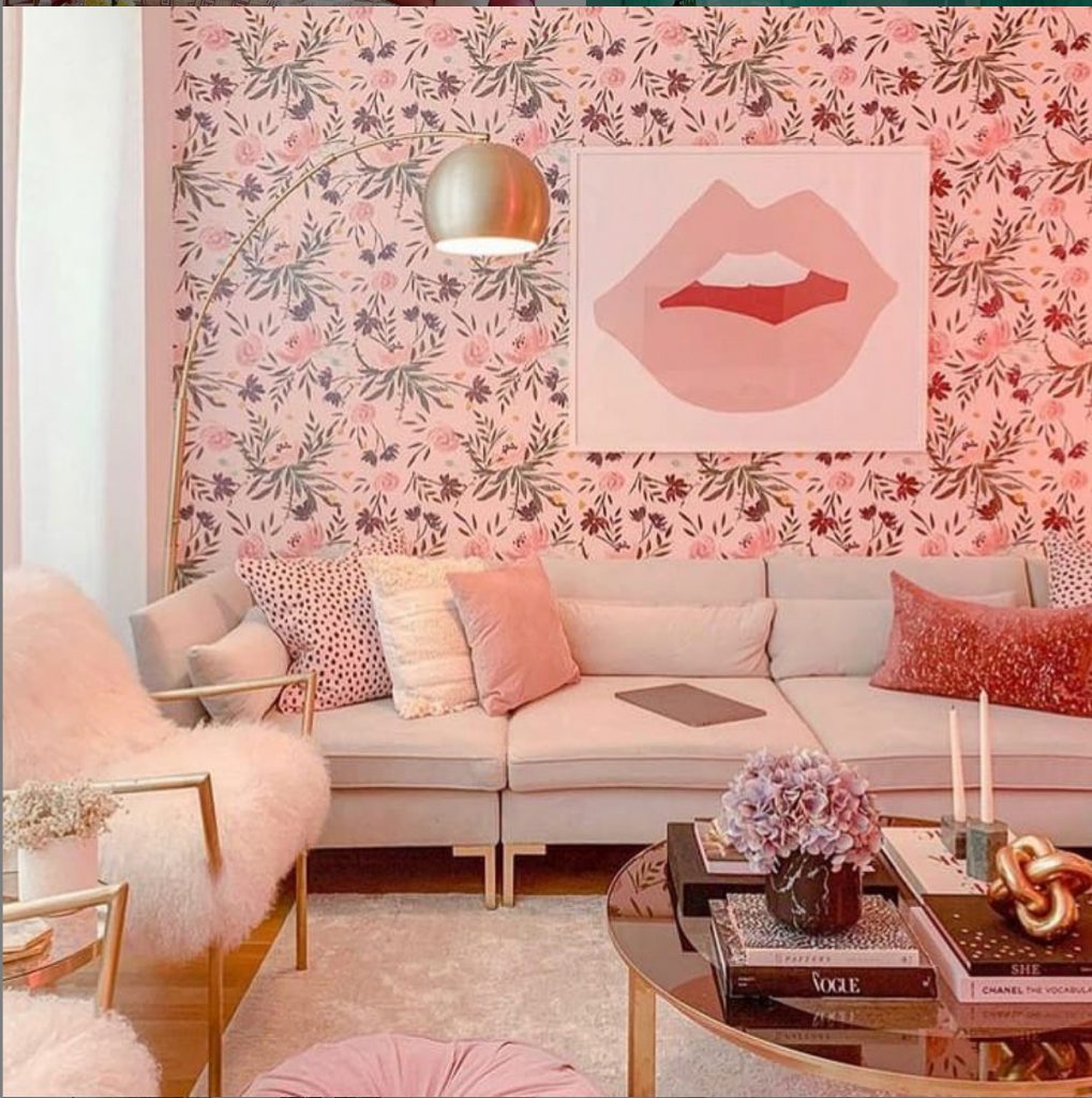 Pink Monochromatic Interior Design