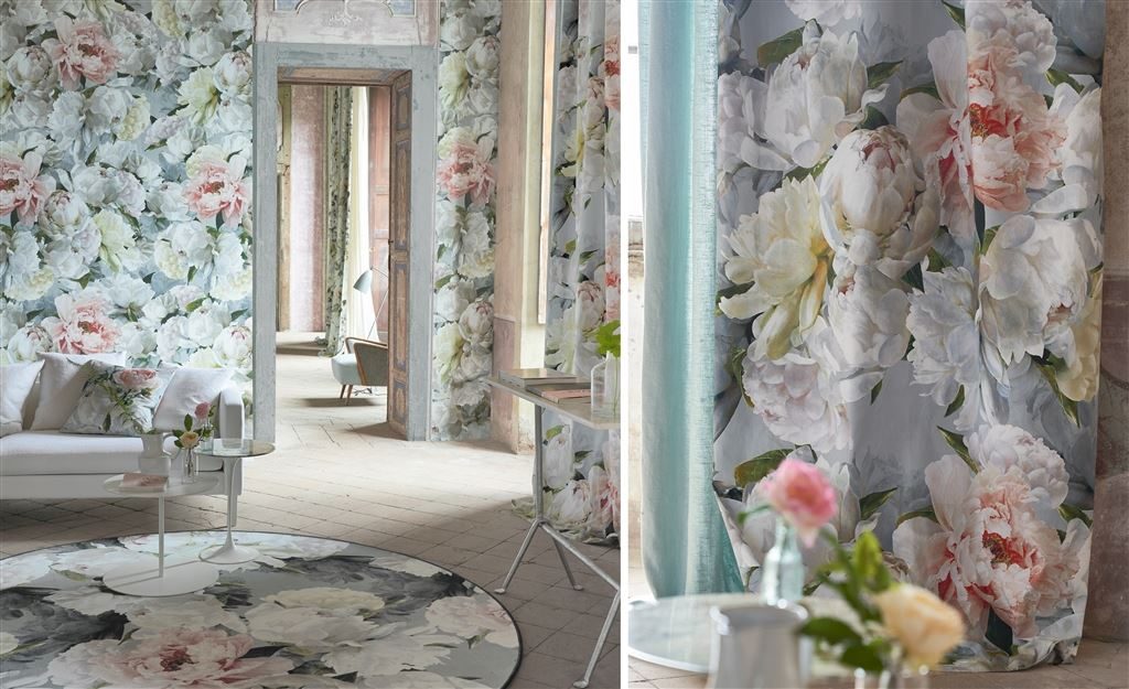 Peonia Grande Zinc from Designers Guild.
