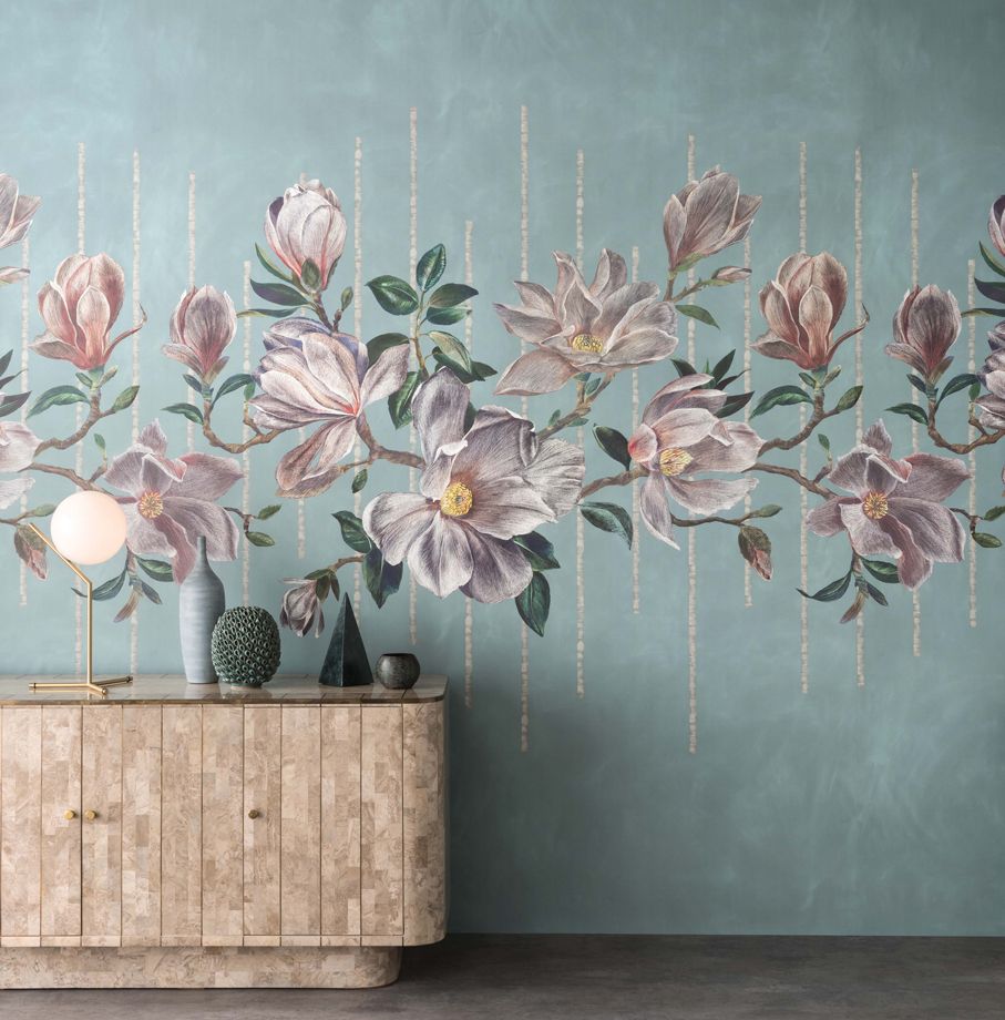 Folium Magnolia Aqua from Osborne + Little.