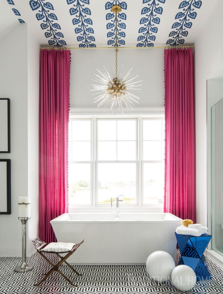 Pink and Blue Bathroom