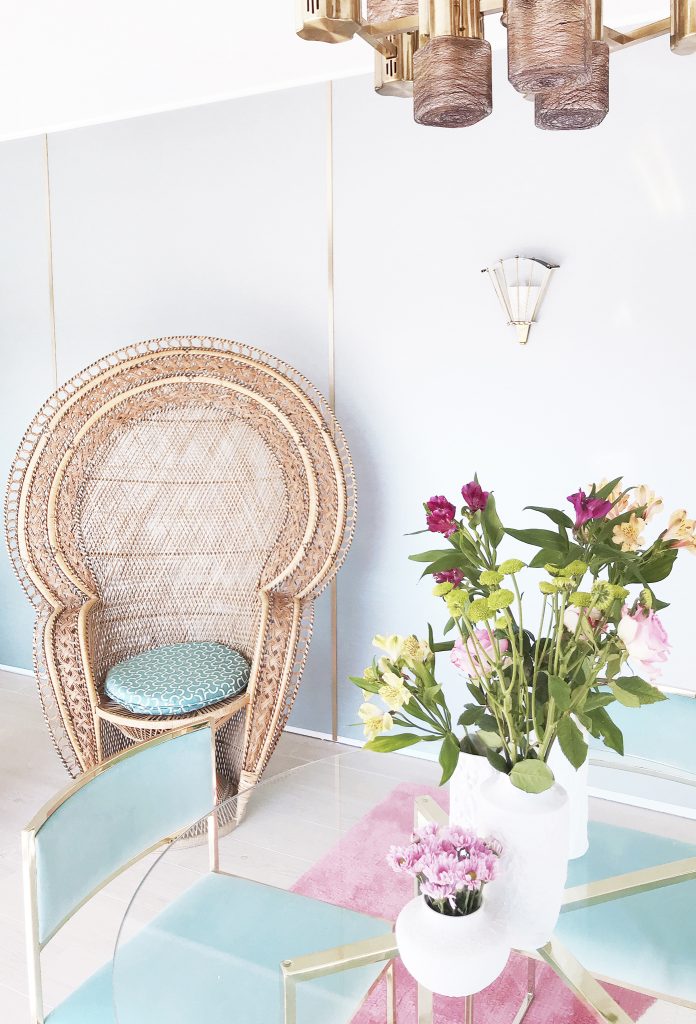 Pink and Blue Interior by Patricia Bustos
